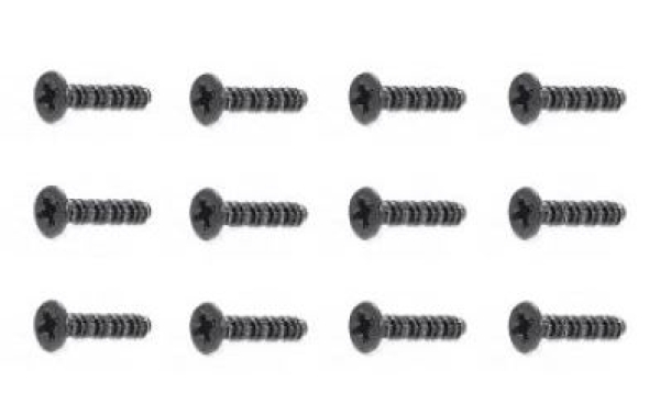 002-S029 Schneidschrauben 2,6x10mm Flachkopf/Kreuz 12St